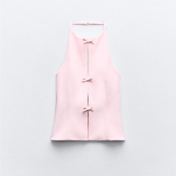 ZARA BOW HALTER TOP - Picture 4 of 6